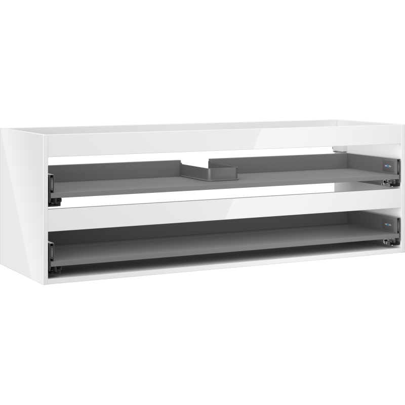Mexen Box-A Waschtischunterschrank-Korpus 140 cm, 2 Schubladen, weiß glänzend - 91AX0-1400-470-2-00