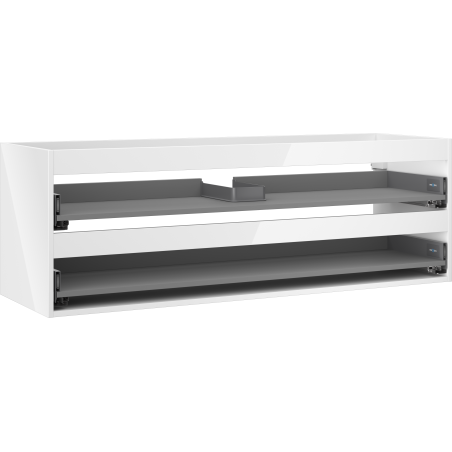 Mexen Box-A Waschtischunterschrank-Korpus 140 cm, 2 Schubladen, weiß glänzend - 91AX0-1400-470-2-00