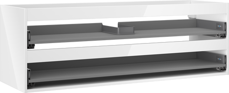 Mexen Box-A corps de meuble sous-vasque 140 cm, 2 tiroirs, blanc brillant - 91AX0-1400-470-2-00