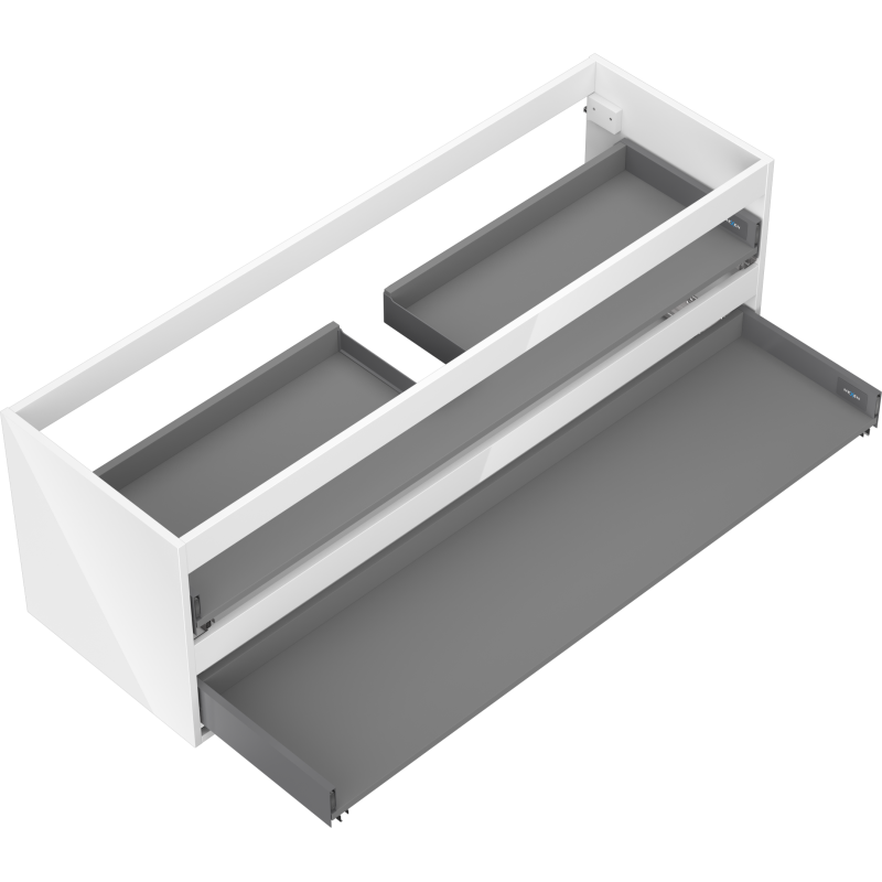 Mexen Box-A korpus szafki podumywalkowej 140 cm, 2 szuflady, biały połysk - 91AX0-1400-470-2-00
