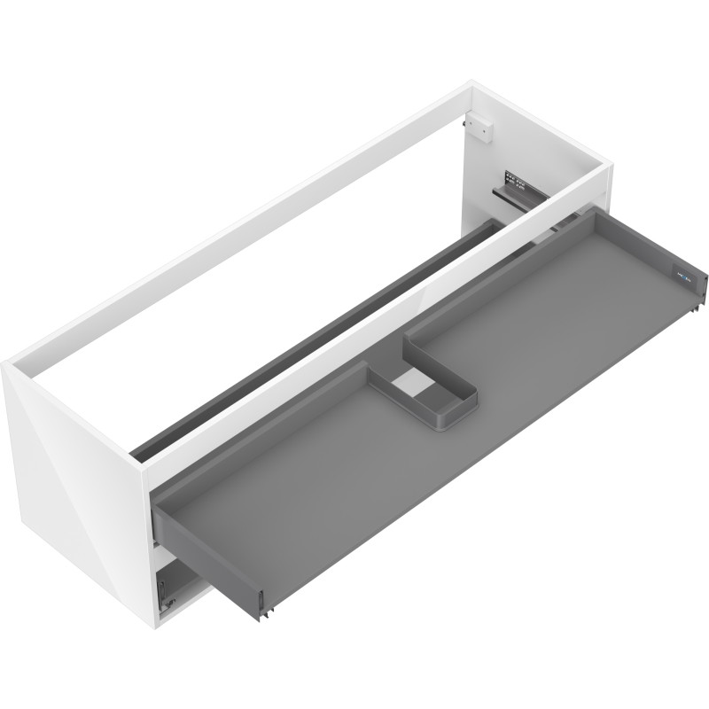 Mexen Box-A valamu aluse kapi korpus 140 cm, 2 sahtlit, valge läige - 91AX0-1400-470-2-00