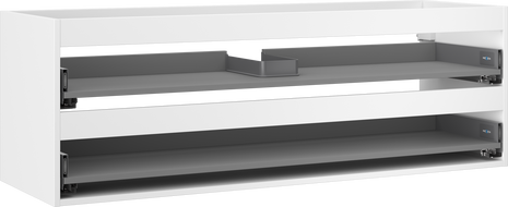Mexen Box-A kastlichaam voor wastafel 140 cm, 2 laden, witte mat - 91AX0-1400-470-2-01