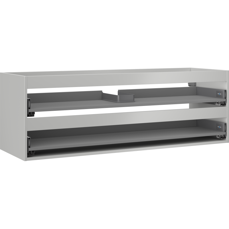 Mexen Box-A cabinet body under-sink 140 cm, 2 drawers, gray matte - 91AX0-1400-470-2-62