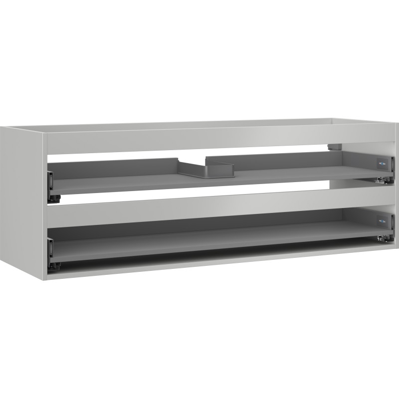Mexen Box-A valamu alune kapi korpus 140 cm, 2 sahtlit, hall matt - 91AX0-1400-470-2-62