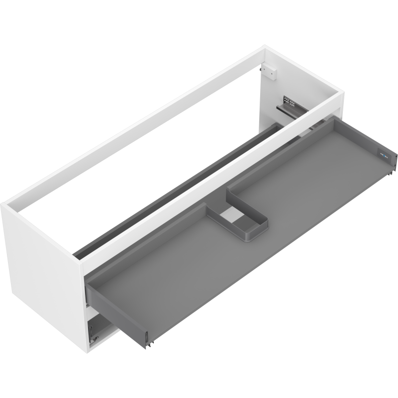 Mexen Box-A korpus szafki podumywalkowej 140 cm, 2 szuflady, biały mat - 91AX0-1400-470-2-01