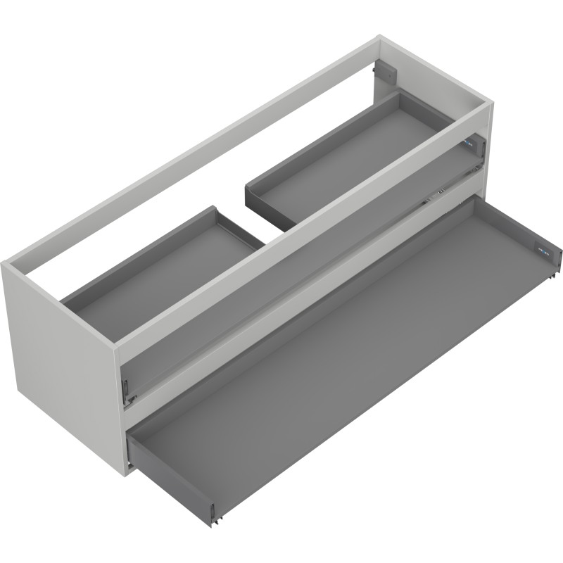Mexen Box-A korpus ormara ispod umivaonika 140 cm, 2 ladice, siva mat - 91AX0-1400-470-2-62