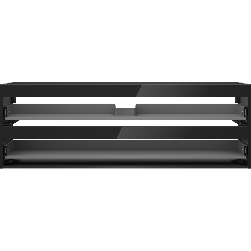 Mexen Box-A cabinet body for washbasin 140 cm, 2 drawers, black gloss - 91AX0-1400-470-2-70