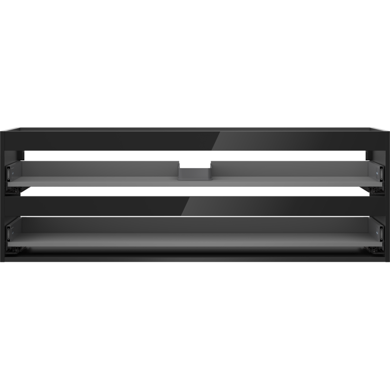 Mexen Box-A Korpus vum Ënnerbau mat 140 cm, 2 Tiräng, schwaarz Glanz - 91AX0-1400-470-2-70
