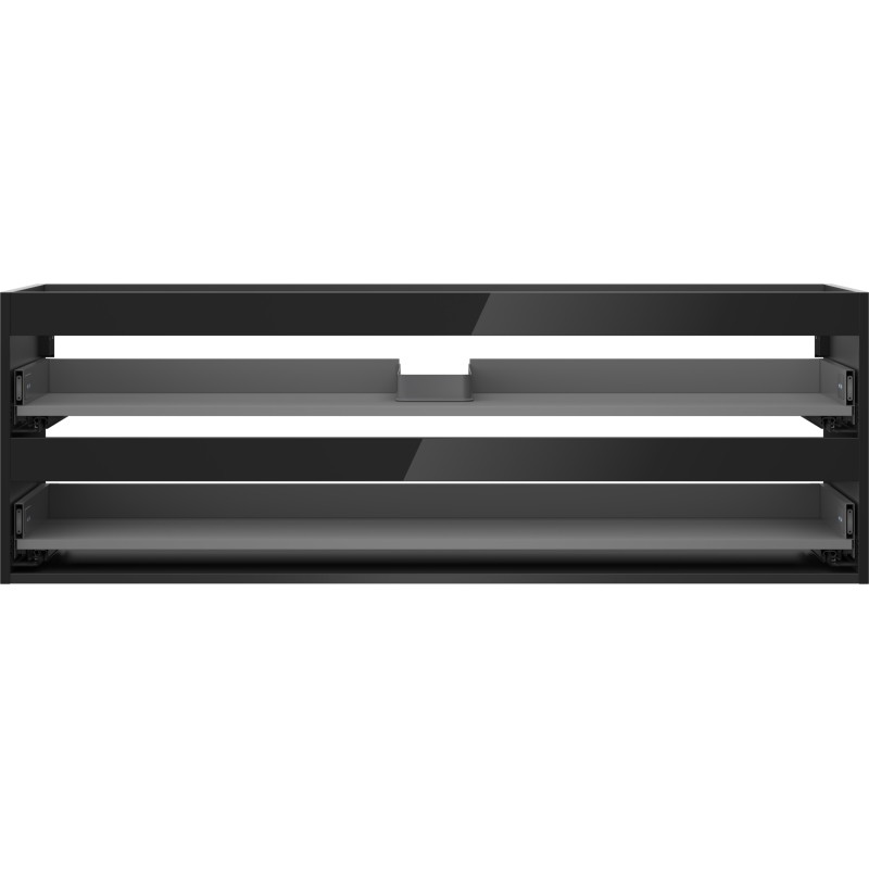 Mexen Box-A valamualuse kapi korpus 140 cm, 2 sahtlit, must läige - 91AX0-1400-470-2-70