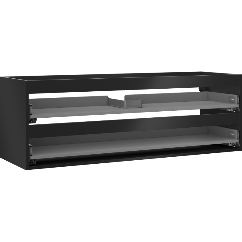 Mexen Box-A korpus szafki podumywalkowej 140 cm, 2 szuflady, czarny mat - 91AX0-1400-470-2-71