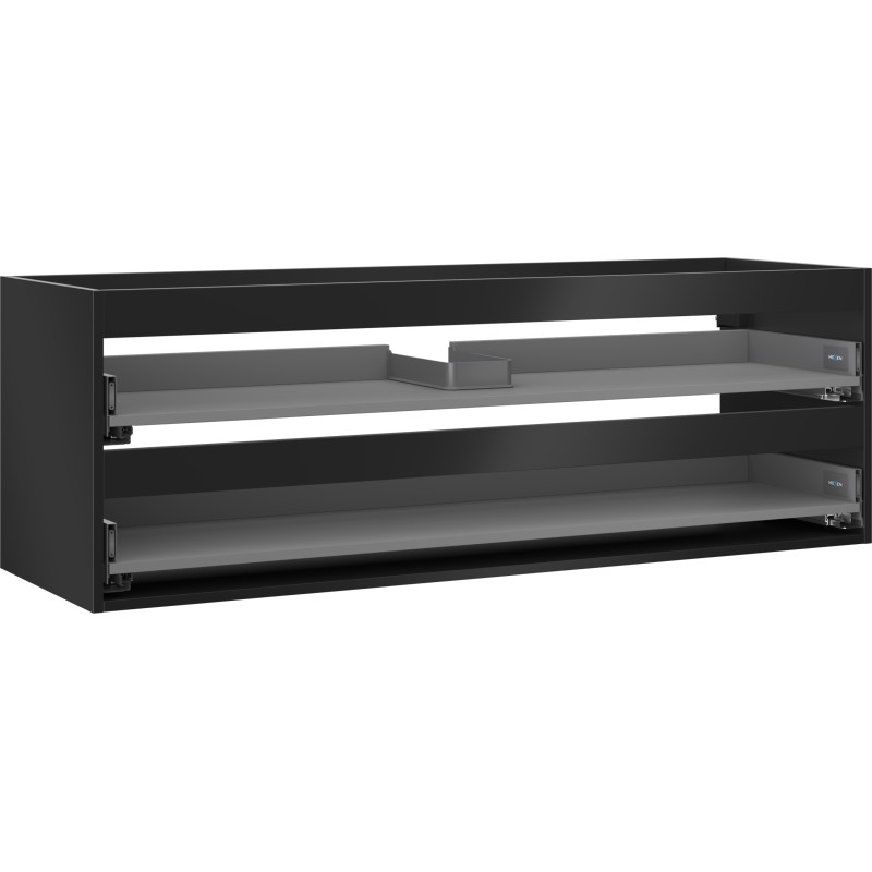Mexen Box-A valamualuse kapi korpus 140 cm, 2 sahtlit, must matt - 91AX0-1400-470-2-71