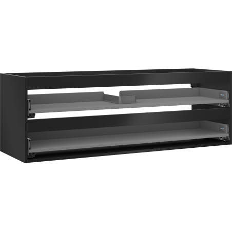 Mexen Box-A caisson de meuble sous-vasque 140 cm, 2 tiroirs, noir mat - 91AX0-1400-470-2-71