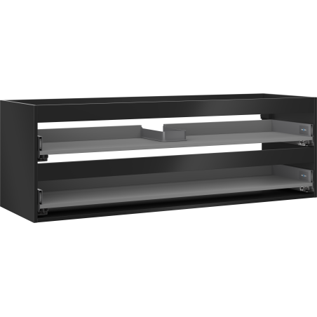 Mexen Box-A valamualuse kapi korpus 140 cm, 2 sahtlit, must matt - 91AX0-1400-470-2-71