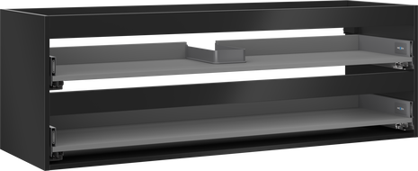 Mexen Box-A 140 cm Unterschrankkorpus, 2 Schubladen, schwarz matt - 91AX0-1400-470-2-71