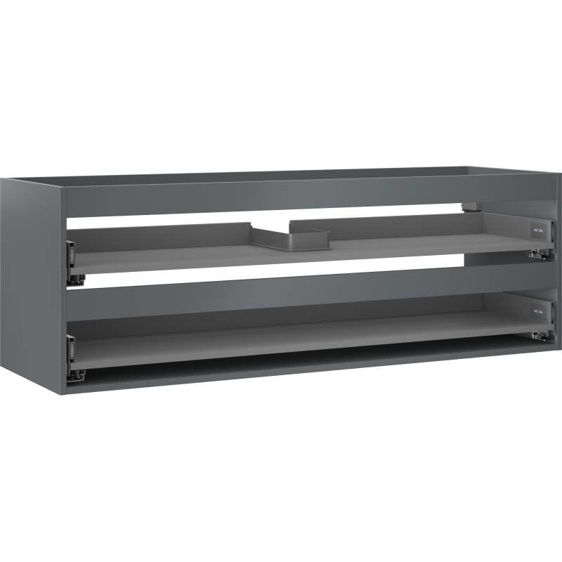 Mexen Box-A Korpus Waschbeckenschrank 140 cm, 2 Schubladen, Graphit Matt - 91AX0-1400-470-2-66