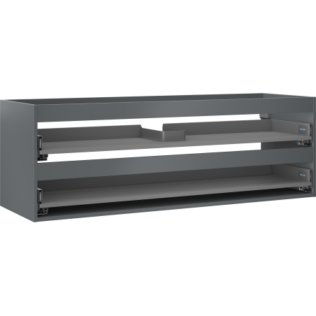Mexen Box-A korpus ormarića ispod umivaonika 140 cm, 2 ladice, grafit mat - 91AX0-1400-470-2-66
