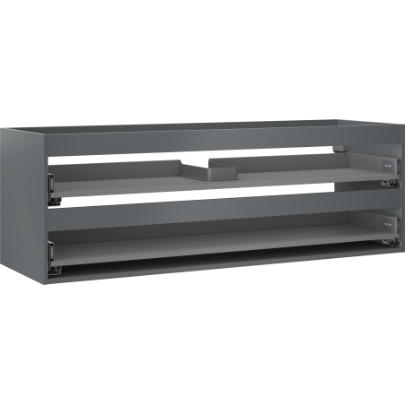 Mexen Box-A Korpus Waschbeckenschrank 140 cm, 2 Schubladen, Graphit Matt - 91AX0-1400-470-2-66