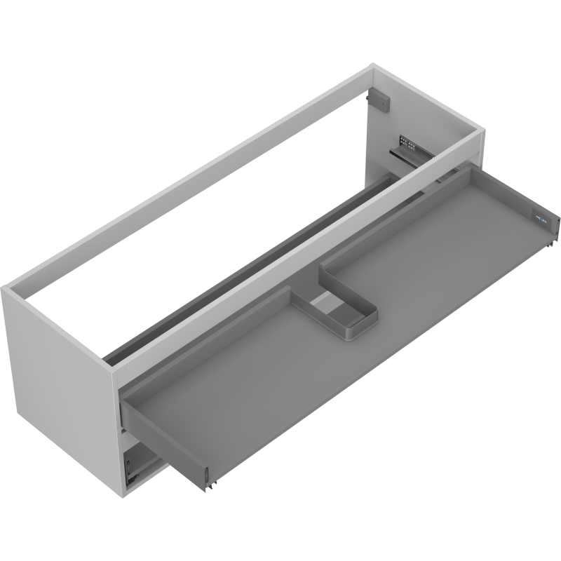 Mexen Box-A kabinettstomme för tvättställ 140 cm, 2 lådor, grå matt - 91AX0-1400-470-2-62