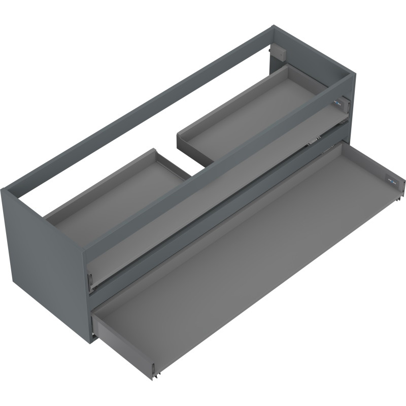 Mexen Box-A valamualuse korpus 140 cm, 2 sahtlit, matt grafiit - 91AX0-1400-470-2-66