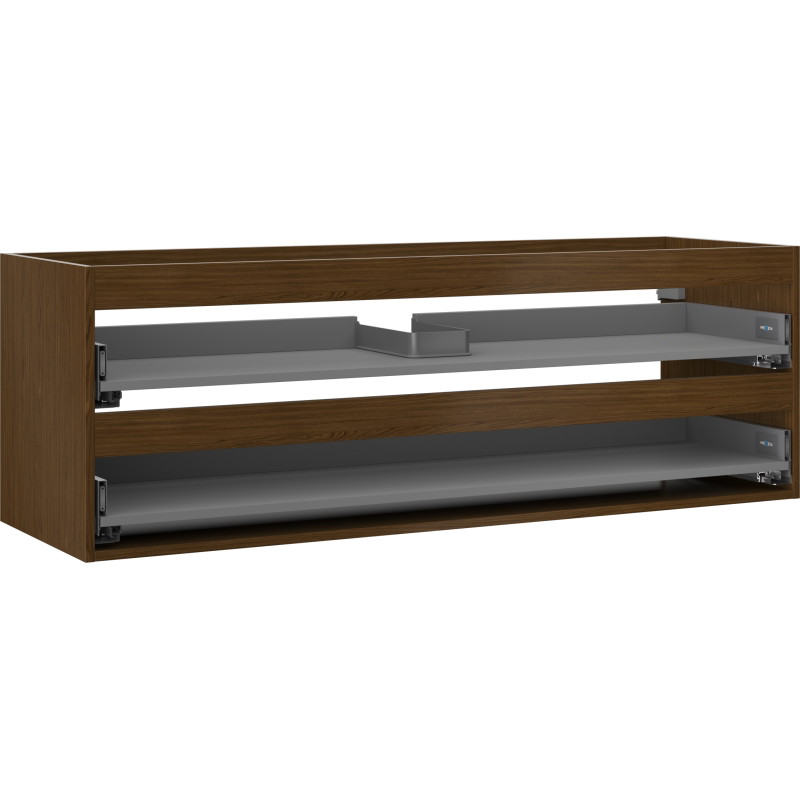 Mexen Box-A valamualuse kapi korpus 140 cm, 2 sahtlit, pähkel - 91AX0-1400-470-2-86