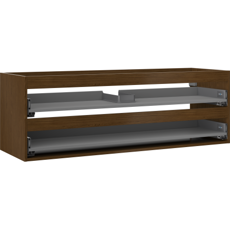 Mexen Box-A corpo dell'armadietto sottolavabo 140 cm, 2 cassetti, noce - 91AX0-1400-470-2-86