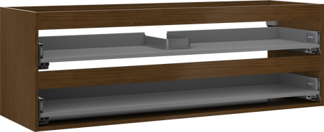 Mexen Box-A ogrodje omarice pod umivalnikom 140 cm, 2 predala, oreh - 91AX0-1400-470-2-86