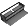 Mexen Box-A corps d'armoire sous-lavabo 140 cm, 2 tiroirs, noir brillant - 91AX0-1400-470-2-70