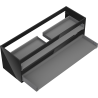 Mexen Box-A valamualuse kapi korpus 140 cm, 2 sahtlit, must läige - 91AX0-1400-470-2-70