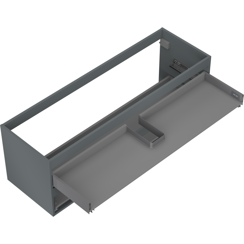 Mexen Box-A corps de meuble sous-lavabo 140 cm, 2 tiroirs, graphite mat - 91AX0-1400-470-2-66