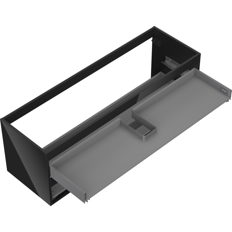 Mexen Box-A korpus szafki podumywalkowej 140 cm, 2 szuflady, czarny połysk - 91AX0-1400-470-2-70