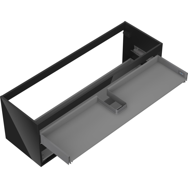 Mexen Box-A valamualuse kapi korpus 140 cm, 2 sahtlit, must läige - 91AX0-1400-470-2-70