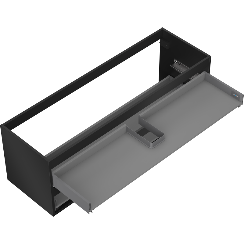Mexen Box-A caisson de meuble sous-vasque 140 cm, 2 tiroirs, noir mat - 91AX0-1400-470-2-71