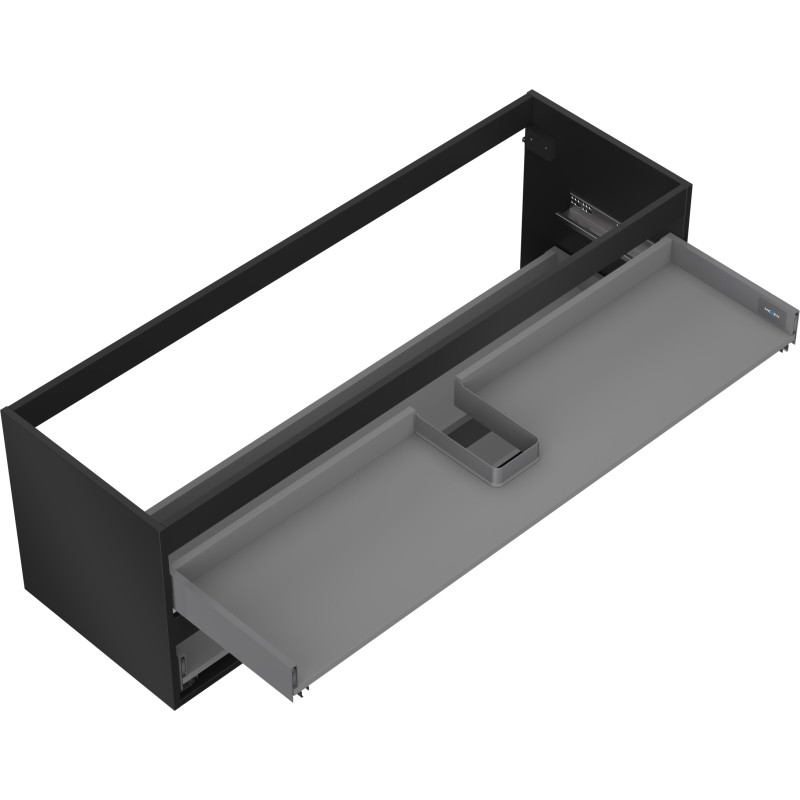 Mexen Box-A valamualuse kapi korpus 140 cm, 2 sahtlit, must matt - 91AX0-1400-470-2-71