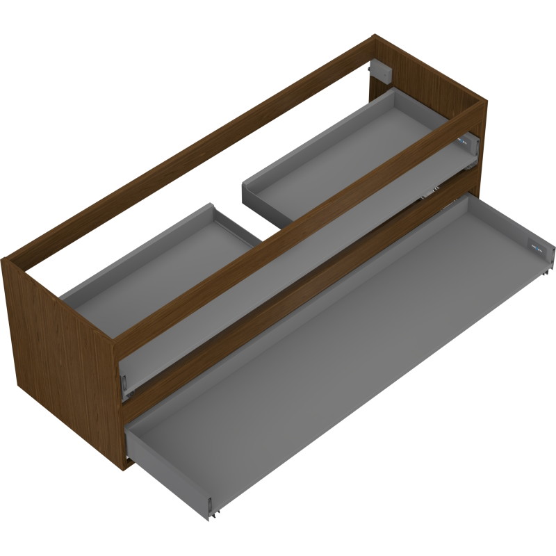 Mexen Box-A valamualuse kapi korpus 140 cm, 2 sahtlit, pähkel - 91AX0-1400-470-2-86