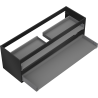 Mexen Box-A valamualuse kapi korpus 140 cm, 2 sahtlit, must matt - 91AX0-1400-470-2-71