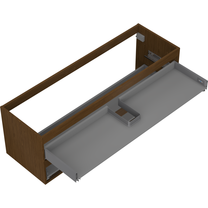 Mexen Box-A korpus szafki podumywalkowej 140 cm, 2 szuflady, orzech - 91AX0-1400-470-2-86