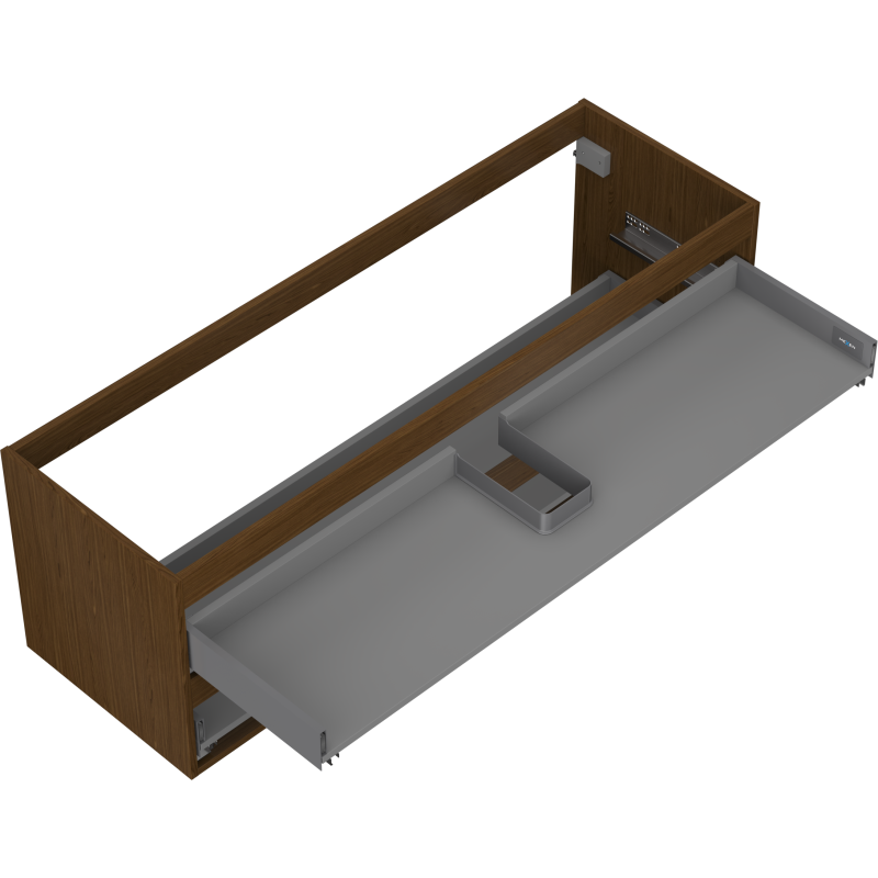 Mexen Box-A vanity unit body 140 cm, 2 drawers, walnut - 91AX0-1400-470-2-86