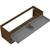 Mexen Box-A Vanity Cabinet Base 140 cm, 2 Drawers, Walnut - 91AX0-1400-470-2-86