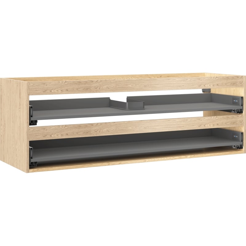 Mexen Box-A valamu aluse kapi raam 140 cm, 2 sahtlit, tamm - 91AX0-1400-470-2-81