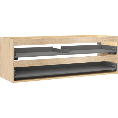 Mexen Box-A kastlichaam onder wastafel 140 cm, 2 lades, eik - 91AX0-1400-470-2-81