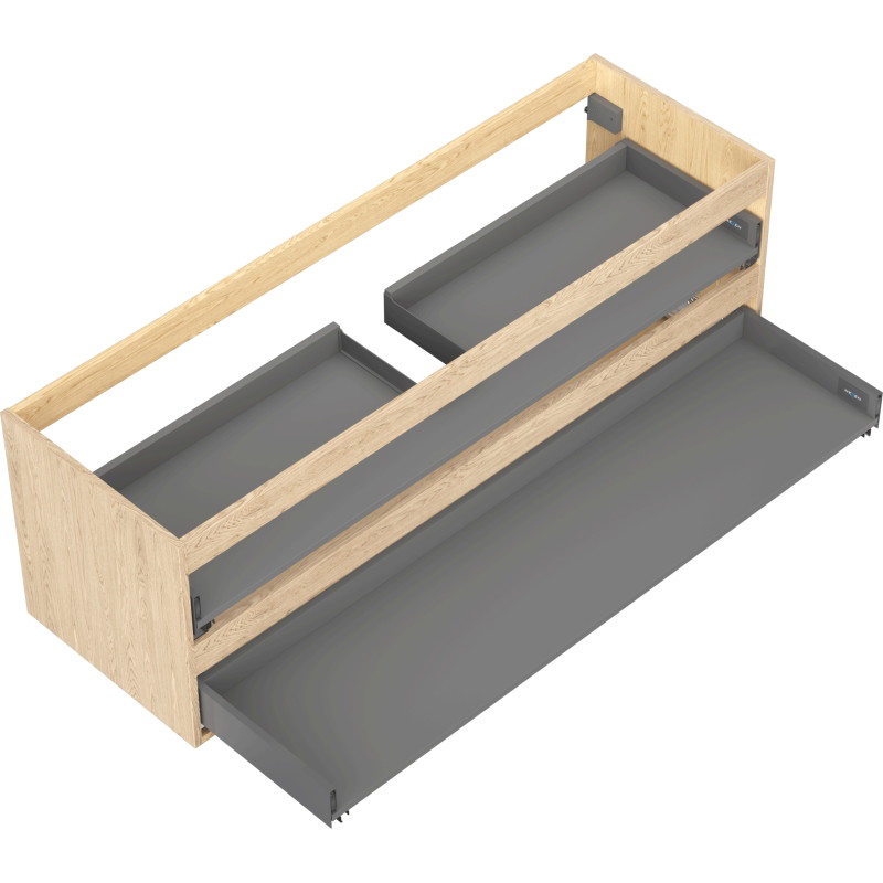 Mexen Box-A valamu aluse kapi raam 140 cm, 2 sahtlit, tamm - 91AX0-1400-470-2-81