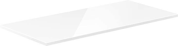 Mexen Uni aanrechtblad 90 cm, wit glans - 91AXX-0904-464-18-00