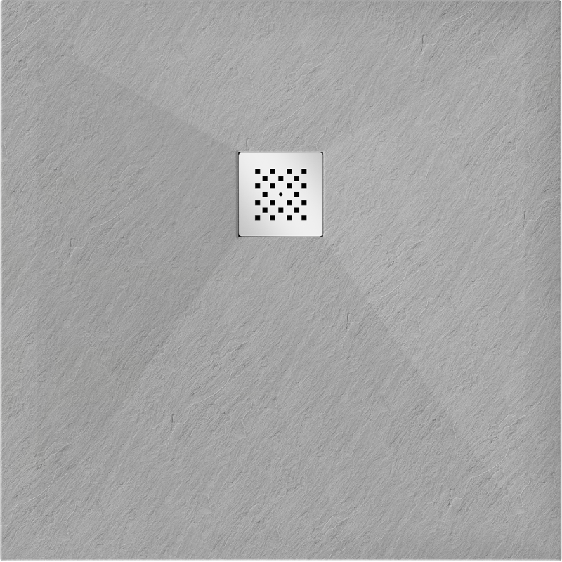 Mexen Stone+ brodzik kompozytowy kwadratowy 70 x 70 cm, szary-beton - 44617070