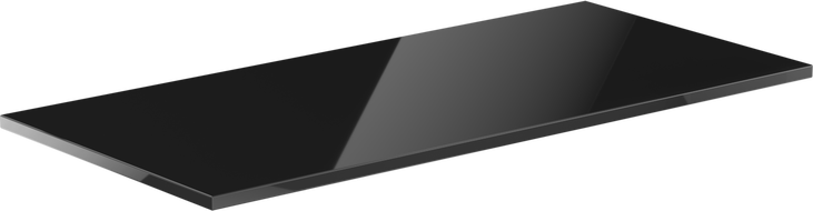 Mexen Uni kannellinen hyllytaso 120 cm, musta kiiltävä - 91AXX-1204-464-18-70