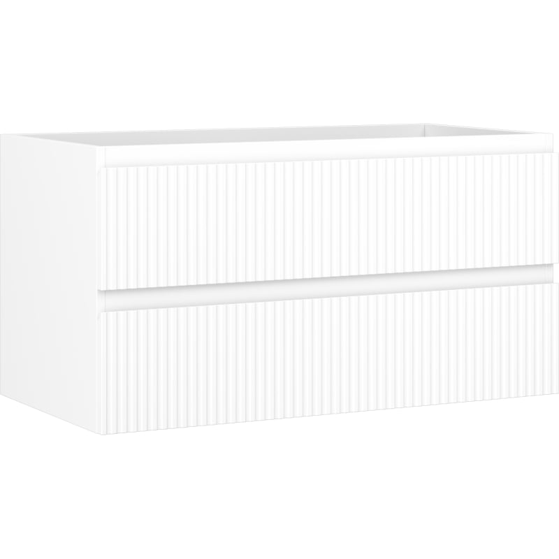 Mexen Rivel vannitoakamber, valamu aluskapp, 90 cm, 2 sahtlit, sooniline, mattvalge - 91A20-09047-2-BFF01
