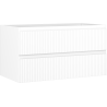 Mexen Rivel Badezimmerschrank unter dem Waschbecken 90 cm, 2 Schubladen, gerillt, weiß matt - 91A20-09047-2-BFF01