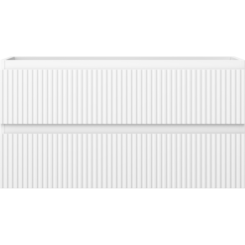 Mexen Rivel Badezimmerschrank 90 cm, 2 Schubladen, geriffelt, weiß matt - 91A20-09047-2-BFF01