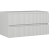 Mexen Rivel Badezimmerschrank für Waschbecken 90 cm, 2 Schubladen, gerillt, grau matt - 91A20-09047-2-BFF62