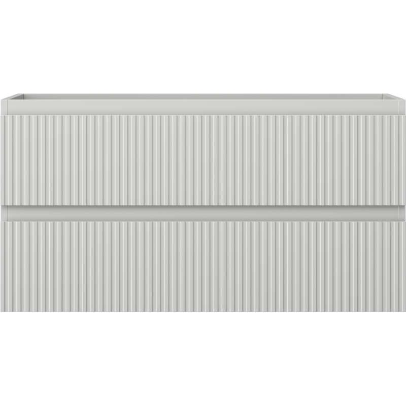 Mexen Rivel meuble de salle de bain sous-lavabo 90 cm, 2 tiroirs, rainuré, gris mat - 91A20-09047-2-BFF62