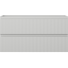 Mexen Rivel Badezimmerschrank für Waschbecken 90 cm, 2 Schubladen, gerillt, grau matt - 91A20-09047-2-BFF62